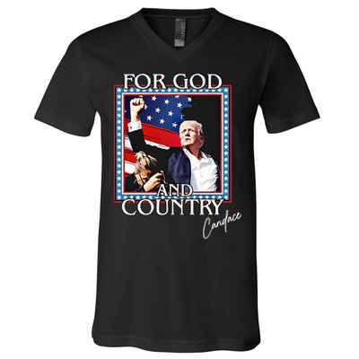 Candace Owens Trump For God And Country V-Neck T-Shirt