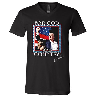 Candace Owens Trump For God And Country V-Neck T-Shirt