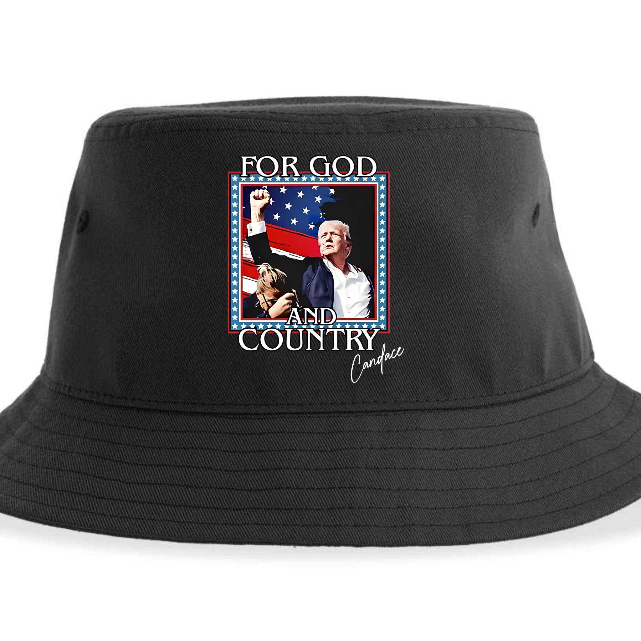 Candace Owens Trump For God And Country Sustainable Bucket Hat