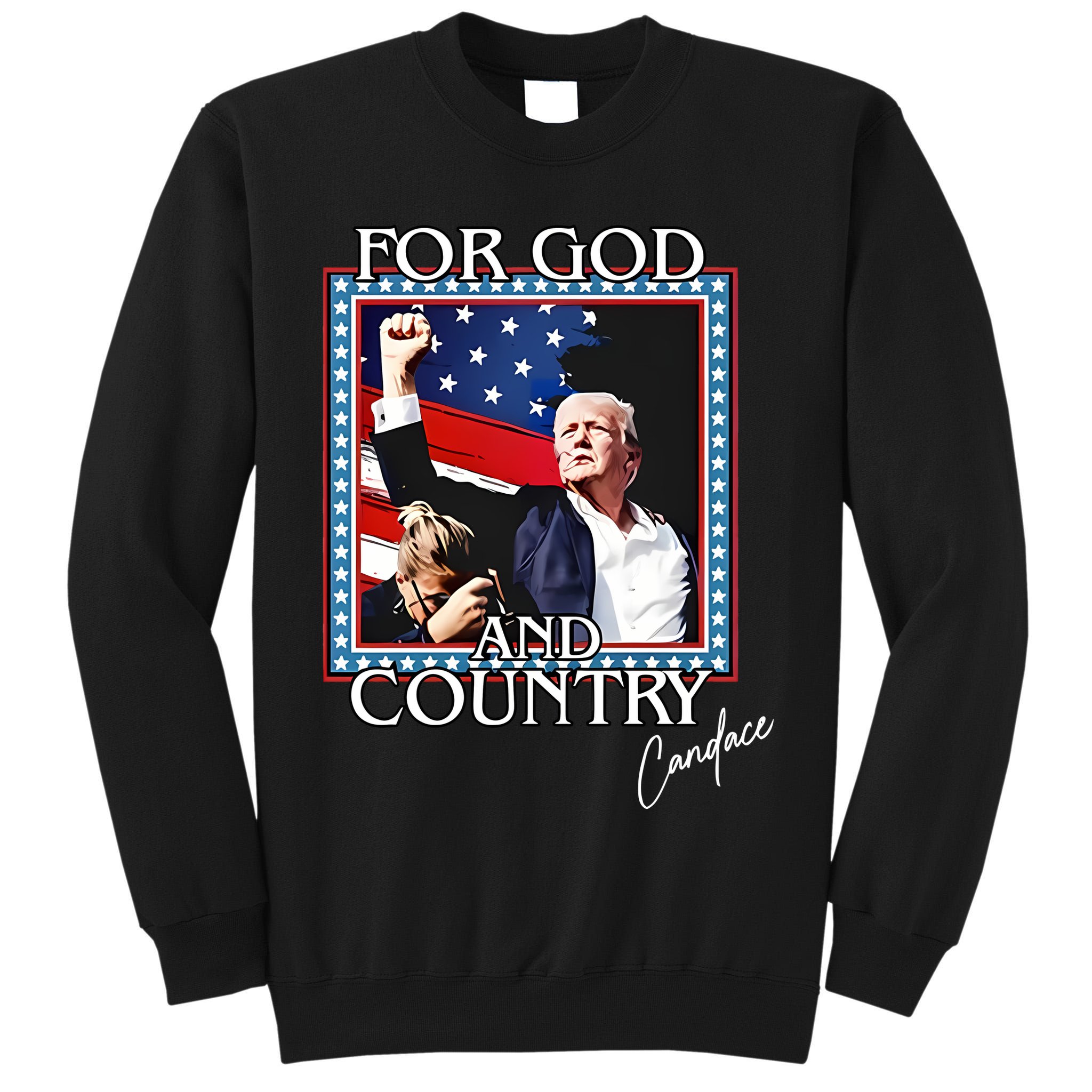 Candace Owens Trump For God And Country Tall Sweatshirt