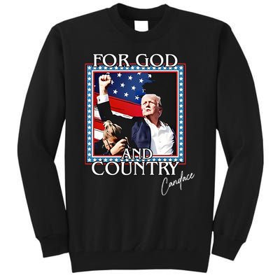 Candace Owens Trump For God And Country Tall Sweatshirt