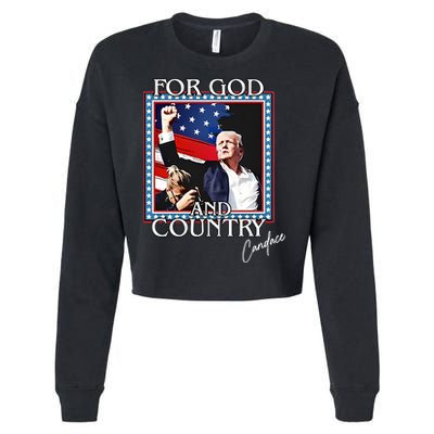 Candace Owens Trump For God And Country Cropped Pullover Crew