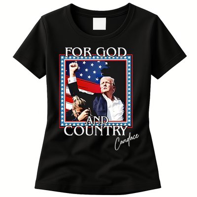 Candace Owens Trump For God And Country Womens T-Shirt