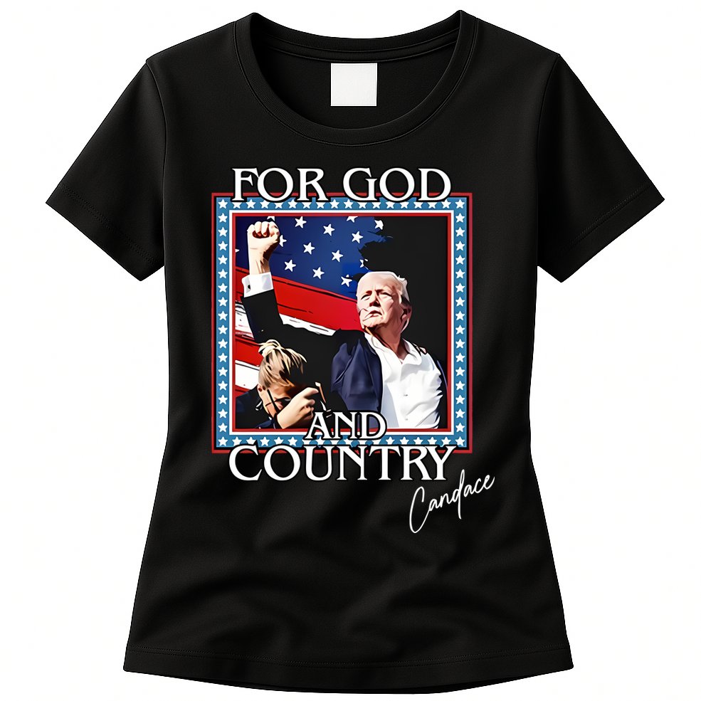 Candace Owens Trump For God And Country Womens T-Shirt