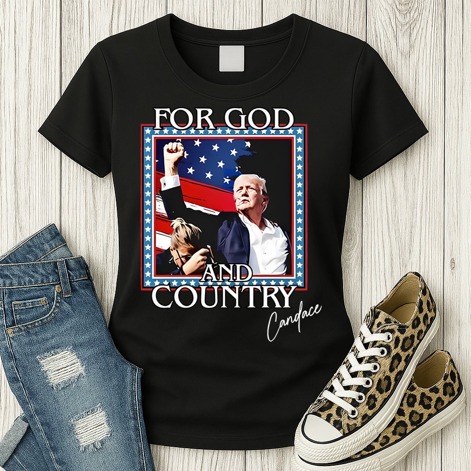 Candace Owens Trump For God And Country Womens T-Shirt
