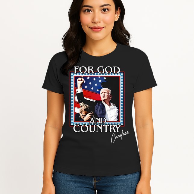 Candace Owens Trump For God And Country Womens T-Shirt