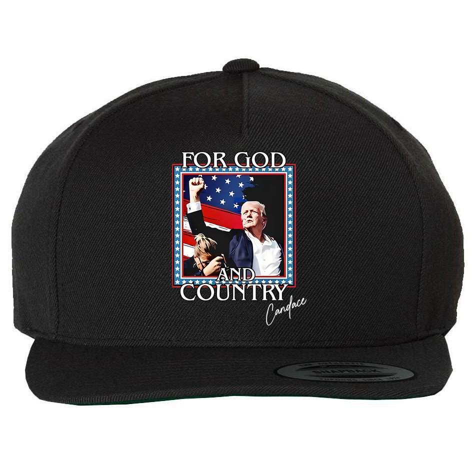 Candace Owens Trump For God And Country Wool Snapback Cap
