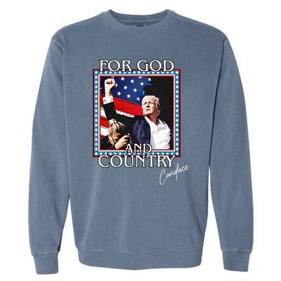 Candace Owens Trump For God And Country Garment-Dyed Sweatshirt