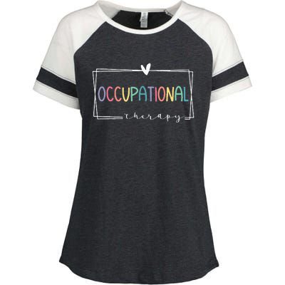 Cute Occupational Therapy Costume OT Therapist Enza Ladies Jersey Colorblock Tee