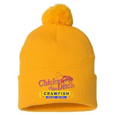 Chicken Of The Ditch Crawfish Crawfish Boil Pom Pom 12in Knit Beanie