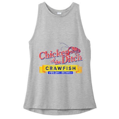 Chicken Of The Ditch Crawfish Crawfish Boil Ladies PosiCharge Tri-Blend Wicking Tank