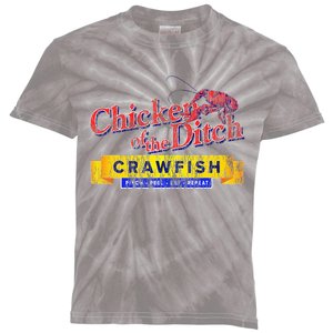 Chicken Of The Ditch Crawfish Crawfish Boil Kids Tie-Dye T-Shirt