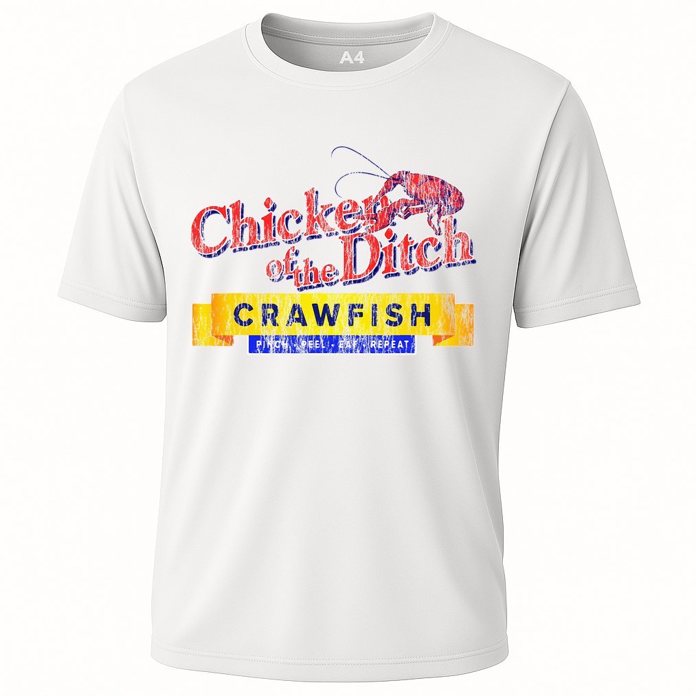 Chicken Of The Ditch Crawfish Crawfish Boil Cooling Performance Crew T-Shirt