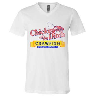 Chicken Of The Ditch Crawfish Crawfish Boil V-Neck T-Shirt