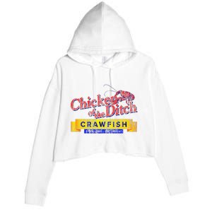 Chicken Of The Ditch Crawfish Crawfish Boil Crop Fleece Hoodie