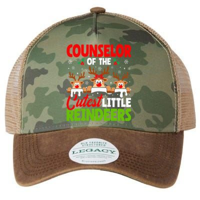 Counselor Of The Cutest Reindeers Christmas Counselor Legacy Tie Dye Trucker Hat