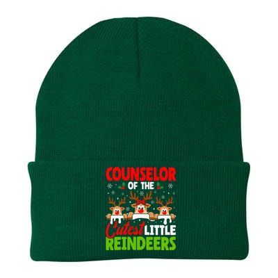 Counselor Of The Cutest Reindeers Christmas Counselor Knit Cap Winter Beanie