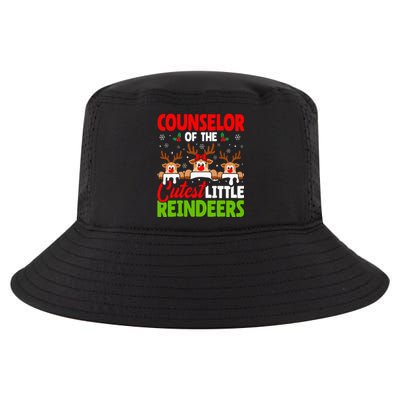 Counselor Of The Cutest Reindeers Christmas Counselor Cool Comfort Performance Bucket Hat