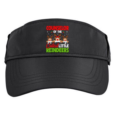 Counselor Of The Cutest Reindeers Christmas Counselor Adult Drive Performance Visor