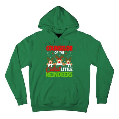 Counselor Of The Cutest Reindeers Christmas Counselor Hoodie