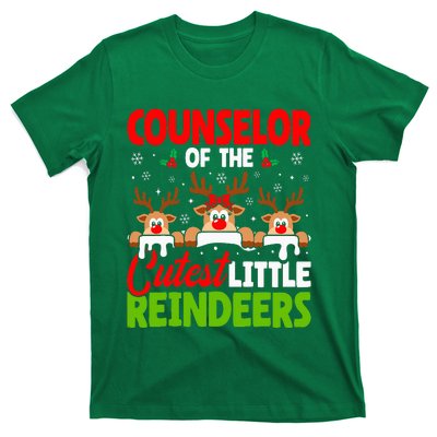 Counselor Of The Cutest Reindeers Christmas Counselor T-Shirt