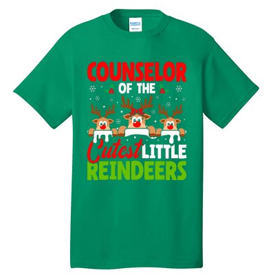 Counselor Of The Cutest Reindeers Christmas Counselor Tall T-Shirt