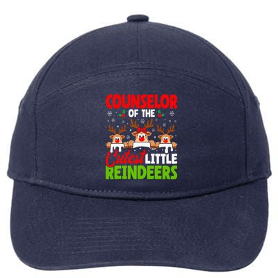 Counselor Of The Cutest Reindeers Christmas Counselor 7-Panel Snapback Hat