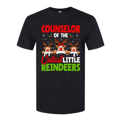 Counselor Of The Cutest Reindeers Christmas Counselor Softstyle® CVC T-Shirt