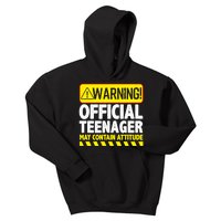 Cool Official Teenager For Boys Girls Teen 13 Year Old B-Day Kids Hoodie