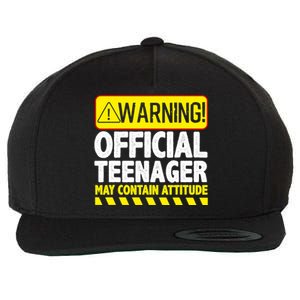 Cool Official Teenager For Boys Girls Teen 13 Year Old B-Day Wool Snapback Cap