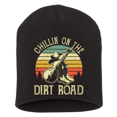 Chillin On The Dirt Road Western Life Rodeo Country Music Short Acrylic Beanie