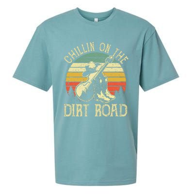 Chillin On The Dirt Road Western Life Rodeo Country Music Sueded Cloud Jersey T-Shirt