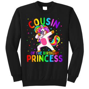 Cousin of the Birthday Princess Dabbing Unicorn Sweatshirt