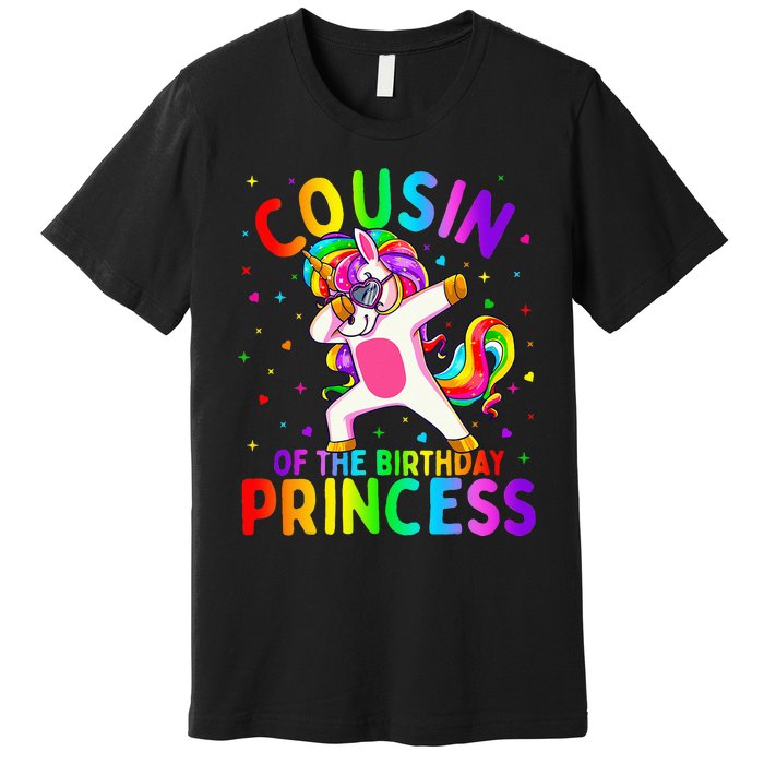 Cousin of the Birthday Princess Dabbing Unicorn Premium T-Shirt