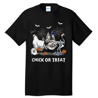 Chick Or Treat Skeleton Chicken Halloween Pumpkin Tall T-Shirt