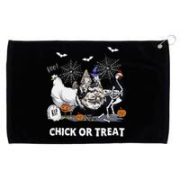 Chick Or Treat Skeleton Chicken Halloween Pumpkin Grommeted Golf Towel