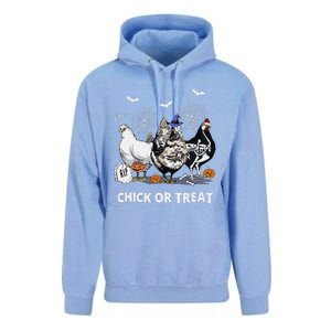 Chick Or Treat Skeleton Chicken Halloween Pumpkin Unisex Surf Hoodie