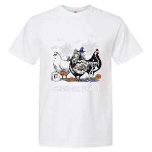 Chick Or Treat Skeleton Chicken Halloween Pumpkin Garment-Dyed Heavyweight T-Shirt