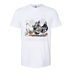 Chick Or Treat Skeleton Chicken Halloween Pumpkin Softstyle CVC T-Shirt