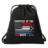 Courtesy Of The Red White And Blue Drawstring Bag