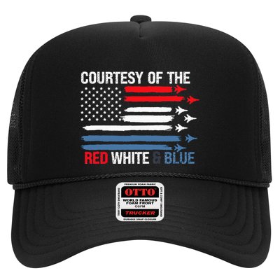 Courtesy Of The Red White And Blue Trucker Hat