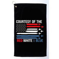 Courtesy Of The Red White And Blue Golf Towel