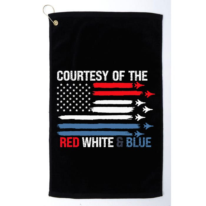 Courtesy Of The Red White And Blue Golf Towel