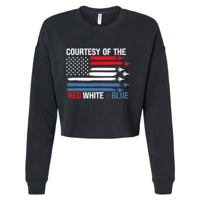 Courtesy Of The Red White And Blue Cropped Pullover Crew