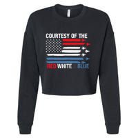 Courtesy Of The Red White And Blue Cropped Pullover Crew
