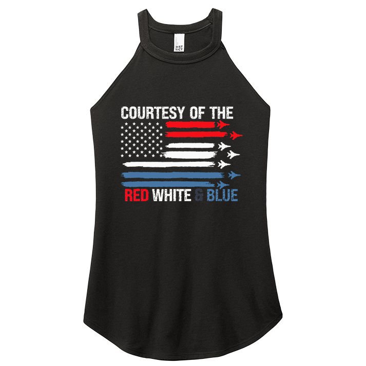 Courtesy Of The Red White And Blue Women's Perfect Tri Rocker Tank