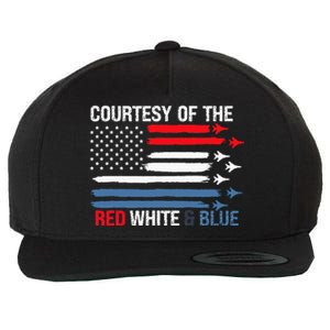 Courtesy Of The Red White And Blue Wool Snapback Cap