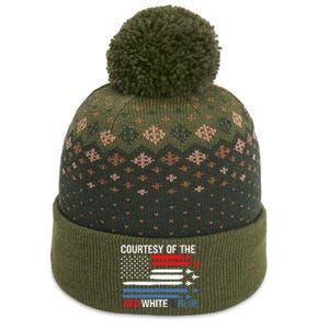 Courtesy Of The Red White And Blue The Baniff Cuffed Pom Beanie