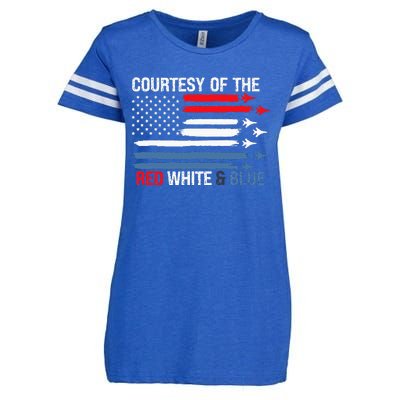 Courtesy Of The Red White And Blue Enza Ladies Jersey Football T-Shirt