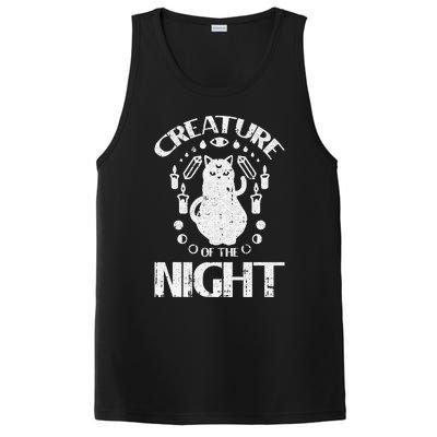 Creature Of The Night Halloween Costume Funny Cat Witch PosiCharge Competitor Tank